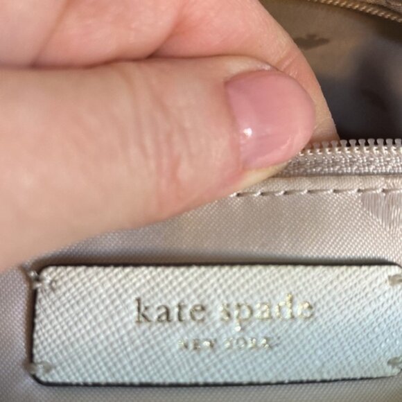 KATE SPADE White Leather  Wicker Two Top Handle Satchel Crossbody Shoulder Bag - Picture 9 of 15